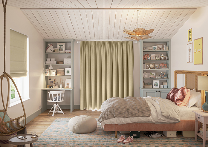 Delicate Chevron, Sunbeam - Made to Measure Curtains - Image 15